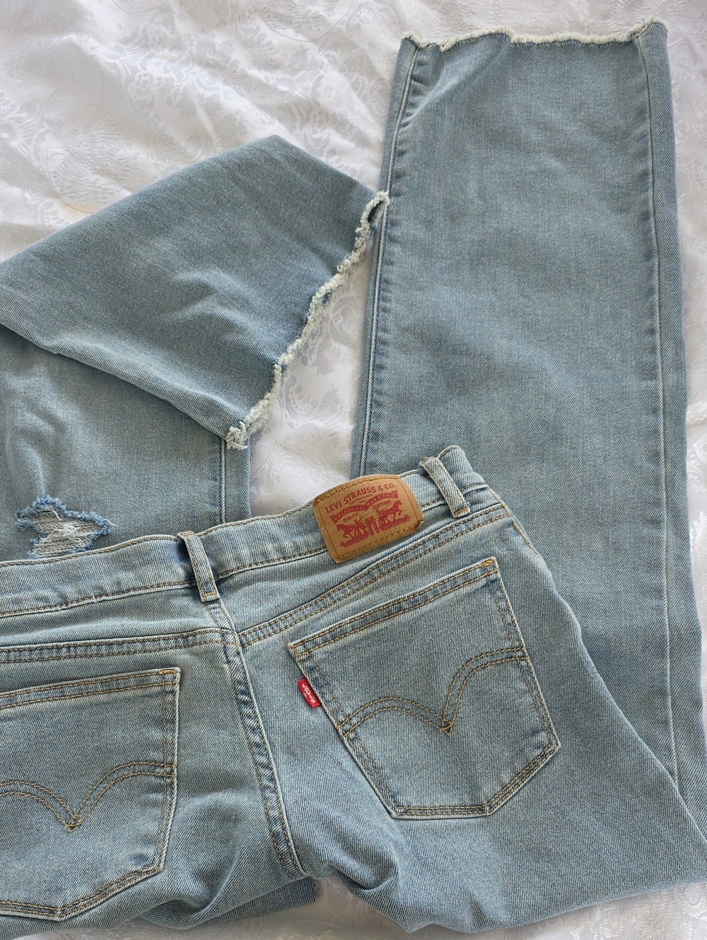 Levi's Light Blue Flare Wide Leg Jeans